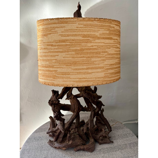 Mid Twentieth Century Driftwood Assemblage Table Lamp For Sale - Image 10 of 10