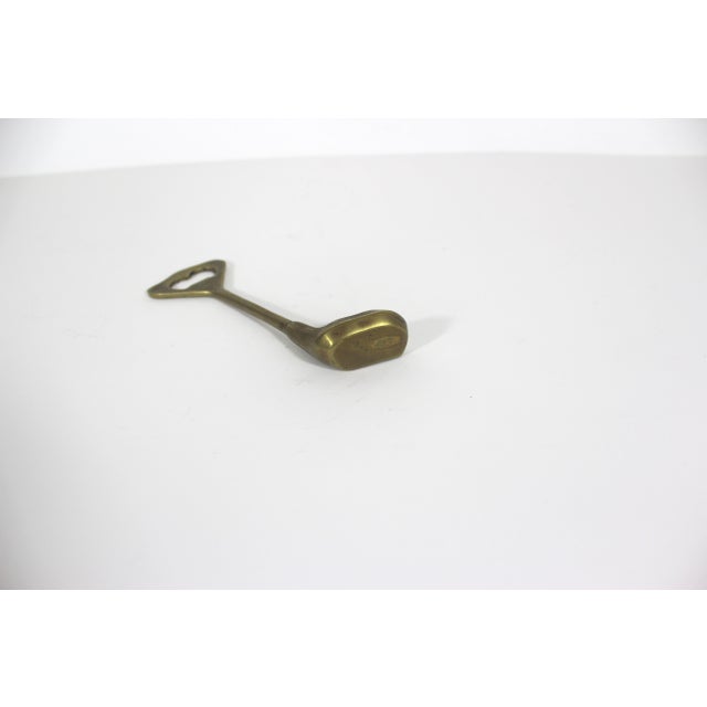 Vintage Solid Brass Golf Club Bottle Opener For Sale - Image 9 of 9