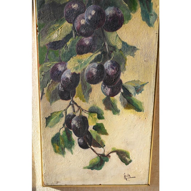 Anita, Still Life Cherries and Plums, 1920, Oil on Panel For Sale - Image 17 of 18