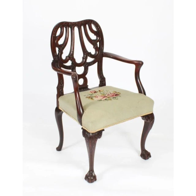 Green Antique George II Revival Dining Chairs by Robert Strahan, 1920s, Set of 12 For Sale - Image 8 of 18