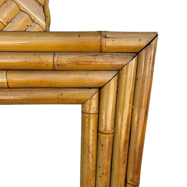 Wood 1930s Paul T. Frankl Restored Rattan Fireplace Surround Mantel For Sale - Image 7 of 8
