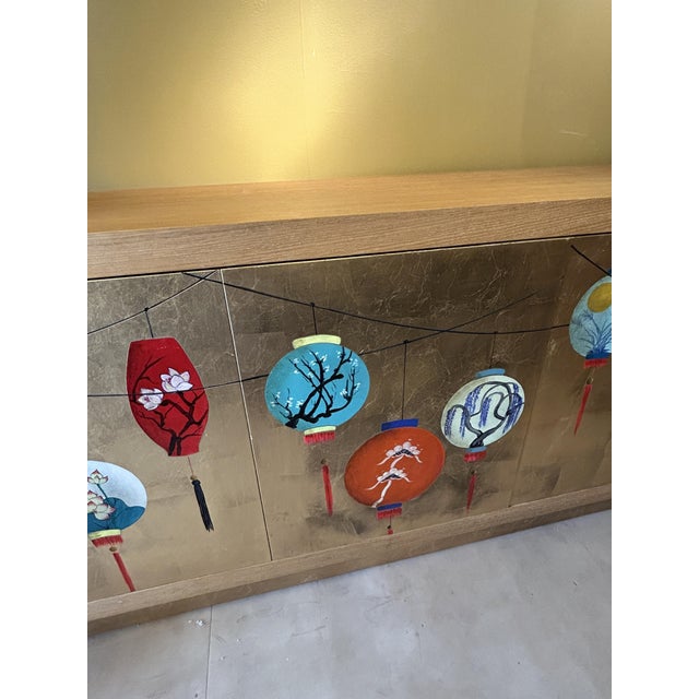 Sideboard with Chinese Lanterns, 1980s For Sale - Image 4 of 8