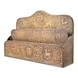 Tiffany Studios New York Zodiac Bronze Letter Rack For Sale