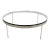 Nicos Zographos Coffee Table in Polished Steel With Glass Top For Sale