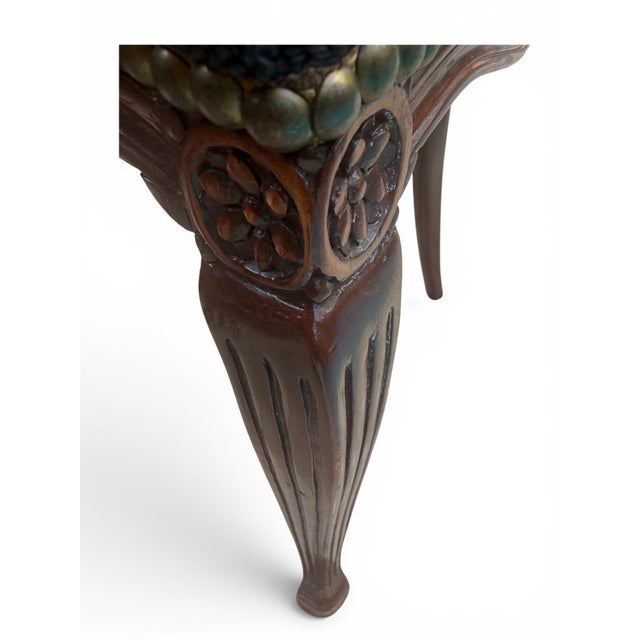 Wood Vintage Federal Style Shield Back Side Chair W/ Floral Needlepoint Seat For Sale - Image 7 of 9