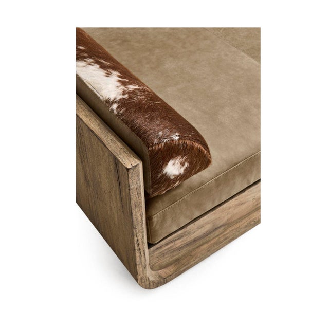 Sculptural Organic Modern Wood Daybed with Bolsters For Sale - Image 4 of 9