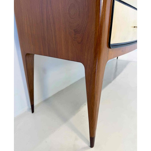 Italian Art Deco Dresser in Walnut and Parchment by Paolo Buffa, 1950s For Sale - Image 11 of 12