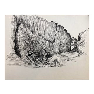 Reader on the Beach by Hayward Cirker 1970s For Sale