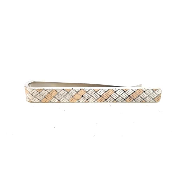 1990s 1990s Tiffany & Co Estate Money Clip Tie Pin Sterling Silver + 14K Gold For Sale - Image 5 of 12