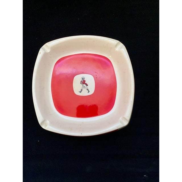 This is vintage JOHNNIE WALKER ceramic ashtray RED LABEL SCOTCH. Made in England