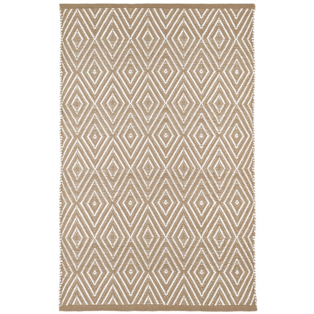 Dash & Albert Dash & Albert by Annie Selke Diamond Khaki/White Indoor/Outdoor Rug, 6' x 9' For Sale - Image 4 of 4