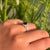 Classic Pear Cut Sapphire & Diamond Engagement Ring Size 6.5 in 14k Solid Gold For Sale In New York - Image 6 of 17