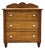 Antique Pine Three Drawer Chest W/ Porcelain Knobs For Sale
