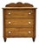Antique Pine Three Drawer Chest With Scallop For Sale