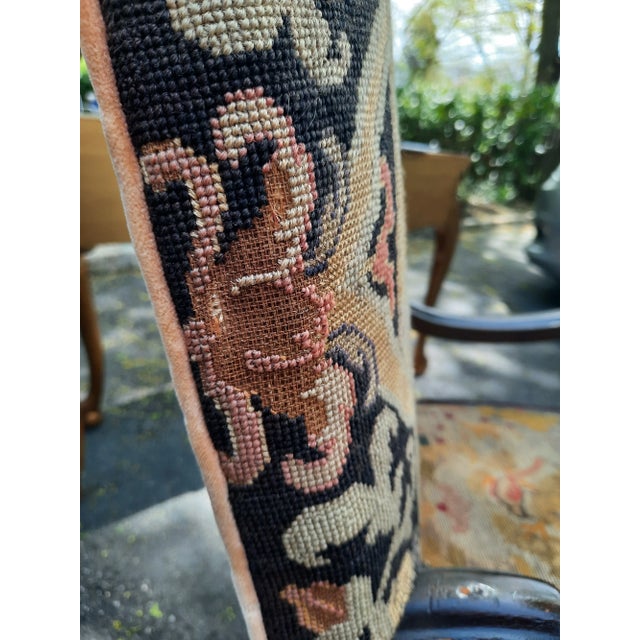 Antique Needlepoint Arm Chair For Sale - Image 11 of 13