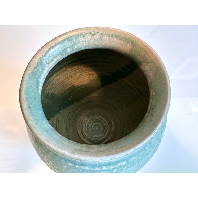 Beige Studio Ceramic Art Vase with Modernist Graphic Decor by Helle Stenberg for Pottestuen, Denmark, 1960s For Sale - Image 8 of 18