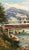 Frank Henry Shapleigh — Fishing From the Bridge at Jackson, New Hampshire — 1878 American Oil Painting For Sale - Image 4 of 12