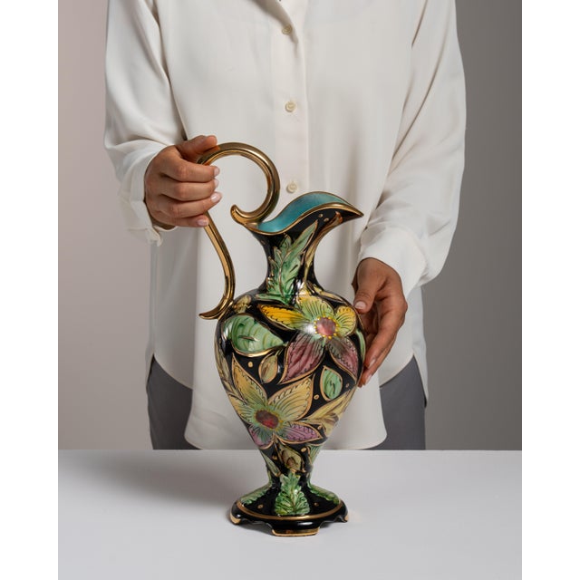 Mid 20th Century Belgium Green Ceramic Jar For Sale - Image 12 of 15
