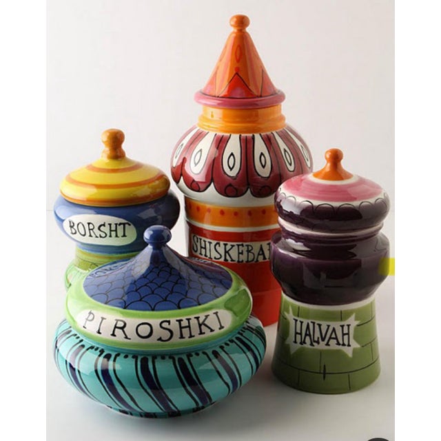 1970s Ceramic Italian Canister Set by Alvino Bagni for Raymor- Set of 4 For Sale - Image 11 of 12