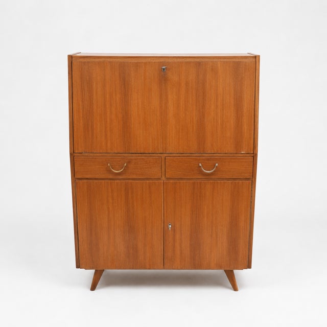 Wood Vintage Secretaire with Drawers, 1960s For Sale - Image 7 of 7