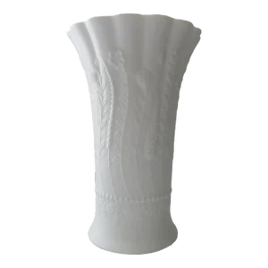 Kaiser White Bisque Porcelain Vase, West Germany Signed Manfred Frey Numbered 622