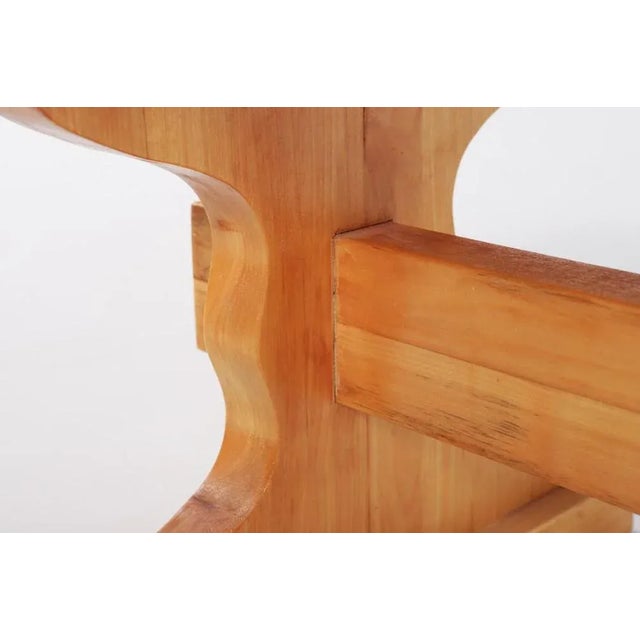 Wood Small Solid Pine Bench Coffee Table, 1980s, Sweden For Sale - Image 7 of 12
