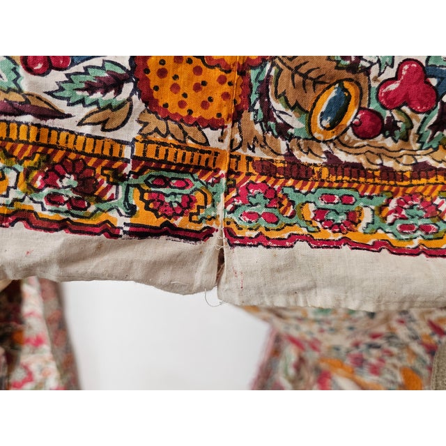 Antique Indian Export Palampore Tree of Life Panel in Hand-Block Printed Cotton, 19th Century For Sale - Image 10 of 13