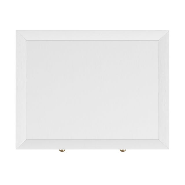 Wood Nora 21 in. W Rectangular Wood 1 Drawer Small Nightstand with Lower Open Shelf, Textured White For Sale - Image 7 of 8