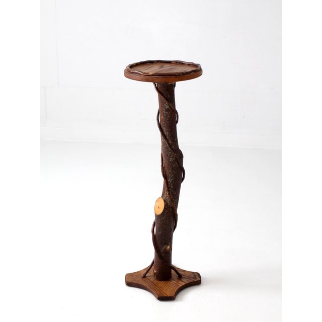 Vintage Rustic Adirondack Twig Plant Stand For Sale - Image 6 of 17
