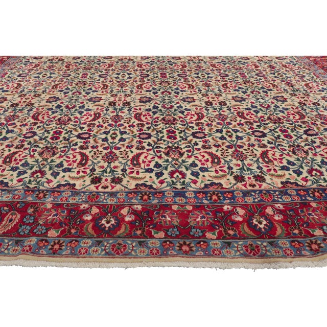 Mid 20th Century Vintage Persian Mashhad Rug, 09'07 X 12'08 For Sale - Image 4 of 10