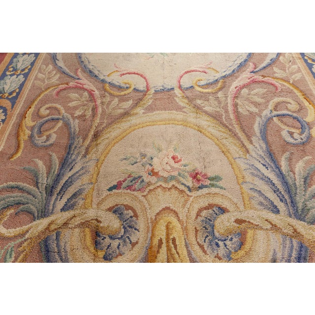 Antique French Savonnerie Rug For Sale In New York - Image 6 of 6