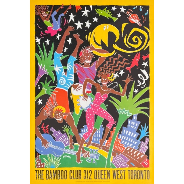 Barbara KLUNDER THE BAMBOO CLUB TORONTO 1990 original poster on matt poster paper signed in the plate 31.1 x 20.9 in...