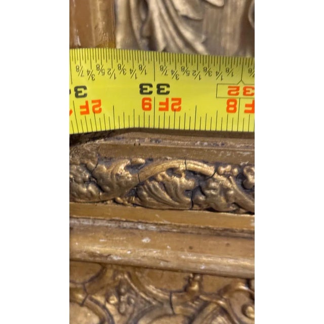 Large Antique Mid 19th Century Gold Gilt Frame For Sale - Image 10 of 11