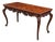 19th Century French Louis XV Carved Solid Oak Parquetry Bureau Plat Writing Desk For Sale