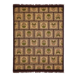 Ward + Gray Autumn Sisal With Wool Overlay Rug, 8' x 10' For Sale