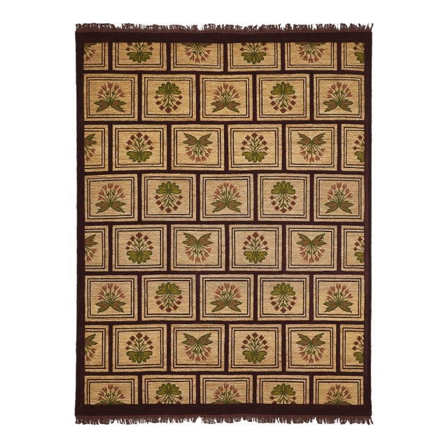 Ward + Gray Autumn Sisal With Wool Overlay Rug, 8' x 10' For Sale