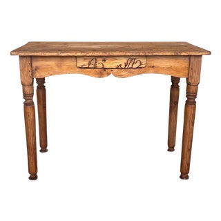 Early 20th Century Spanish Country Pine "Mobila " Sofa Table or Console table with Drawer For Sale
