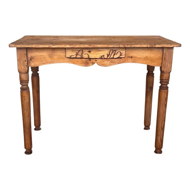 Early 20th Century Spanish Country Pine "Mobila " Sofa Table or Console table with Drawer For Sale