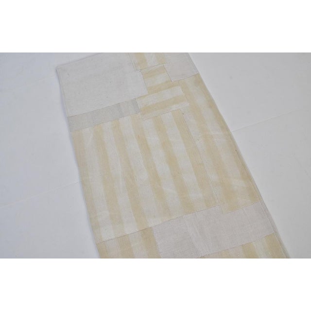 1960s Tribal White Patchwork Runner Rug, 1960s For Sale - Image 5 of 11
