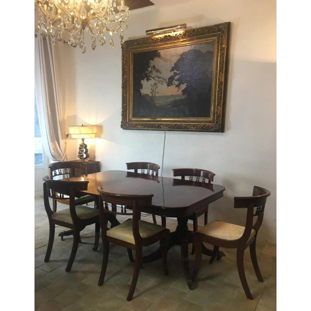 Late 19th Century 19th Century English Mahogany Double Pedestal Extending Dining Table For Sale - Image 5 of 11