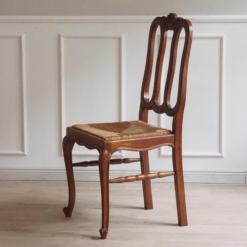 1920s Vintage French Dining Chairs with Woven Seats, Set of 8 For Sale - Image 5 of 17