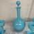 Antique French Portieux Vallerysthal Blue Opaline Glass Decanter & 9 Goblet Set For Sale In Chicago - Image 6 of 7