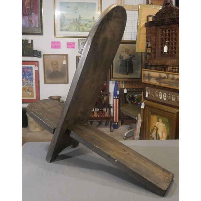 Wood Vintage African Mid 20th Century Senufo Carved Wooden Stargazer Chair From the Ivory Coast For Sale - Image 7 of 9