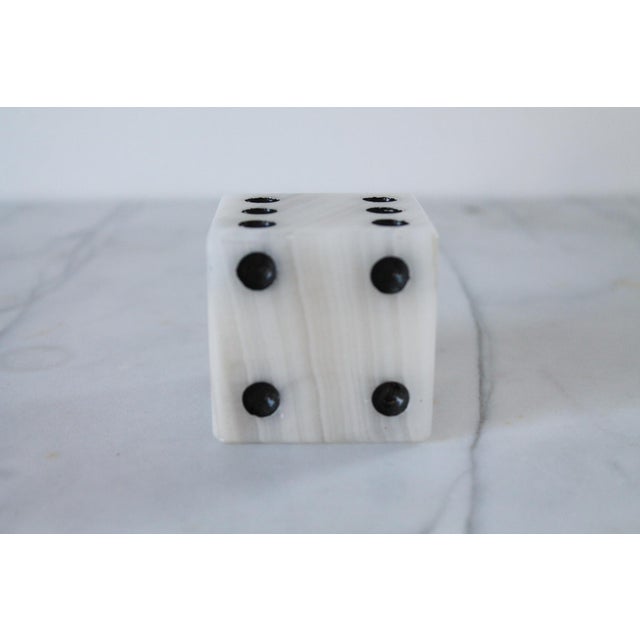 Contemporary Vintage Mexican Stone Dice Paperweight For Sale - Image 3 of 9