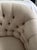 Linen Lee Industries Tufted Linen Loveseat For Sale - Image 8 of 11