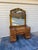 Wood Vintage 1930s Art Deco Waterfall Bedroom Furniture Set Featuring Matching Wooden Grain Veneer Panels, Curved Edges, and Arched Mirrors For Sale - Image 7 of 12
