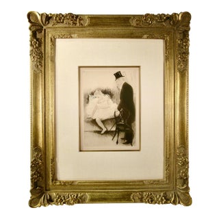 Louis Legrand L'Inspecteur Des Beaux-Arts (The Fine Art Inspector) 1901 Original Print For Sale