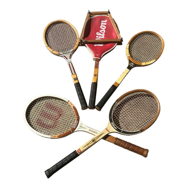 Collection of Vintage Wilson Model Tennis Rackets For Sale