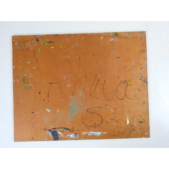 English Late 20th Century Flower Garden Painting For Sale - Image 3 of 3