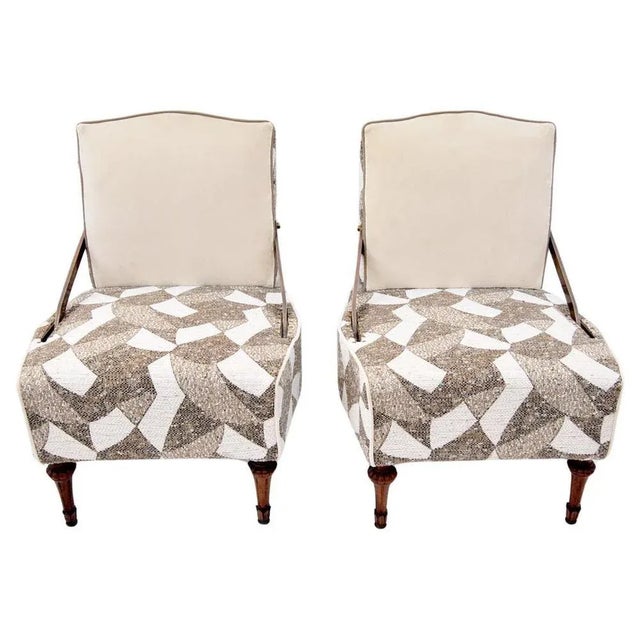 Set of Vintage Armchairs with Double-Sided Backrests For Sale - Image 12 of 12